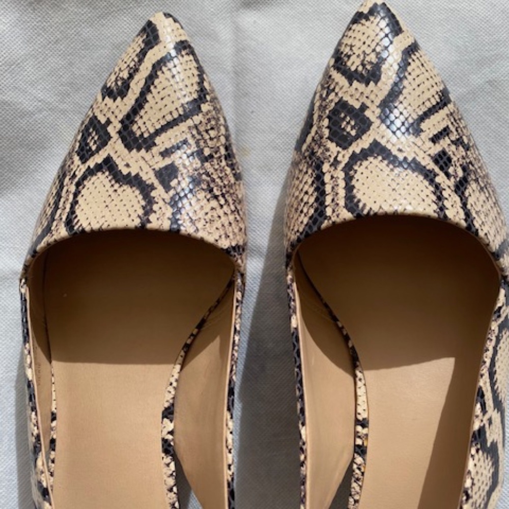 Super cute - Pristine - Franco Sarto Leather Embossed Snakeskin Slingbacks - Picture 6 of 10